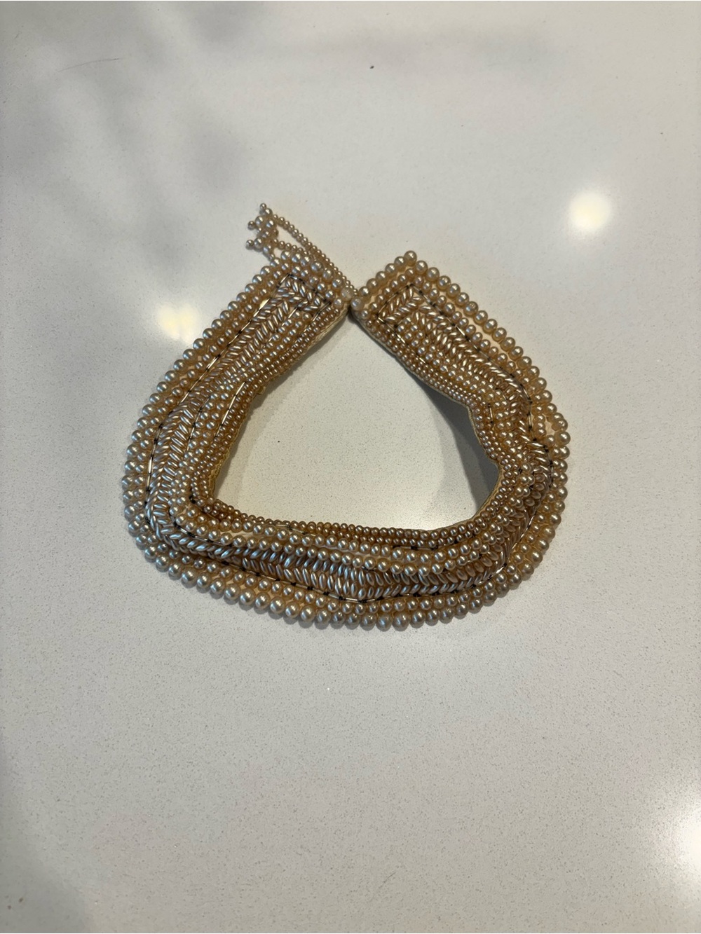 Vintage Faux Pearl Collar